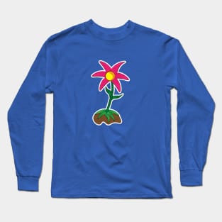 Plant Life Flower Design Long Sleeve T-Shirt